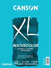 CANSON XL Watercolour Pad (Cold Press, 300gsm) - 9 x 12" - 30 Sheets