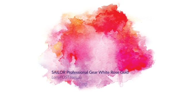 SAILOR Prof Gear Fountain Pen (21K Gold nib with rose gold plating & converter) - White with Rose Gold - Medium Fine Nib