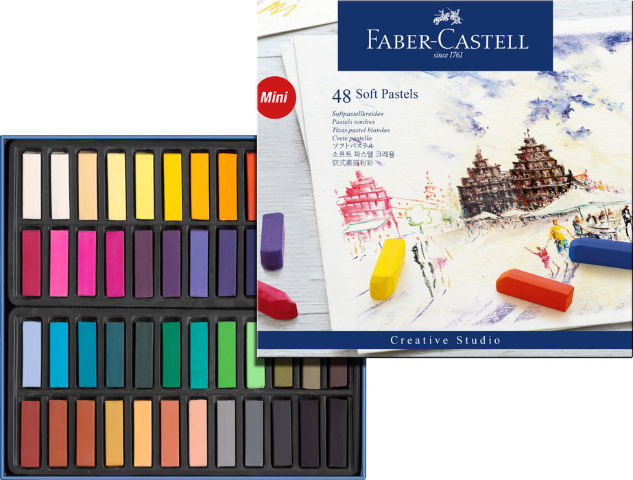 FABER-CASTELL Goldfaber Studio Quality Soft Pastels - Box of 48