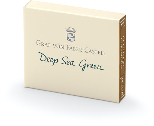 GRAF VON FABER-CASTELL Ink Cartridges - 6 Pack - Olive Green