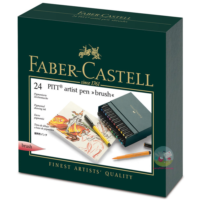 FABER-CASTELL PITT Artist Pen - Case Set - 24 Assorted Brushes