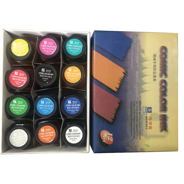 MEMORY Comic Ink - 28mL - Set of 12 Assorted Colours
