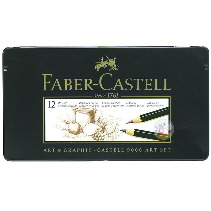 FABER-CASTELL Series 9000 Graphite Pencils - Artist Set - 8B to 2H