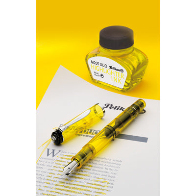 PELIKAN Classic M205 DUO Highlighter Fountain Pen - Yellow - BB Nib (includes 30mL ink)