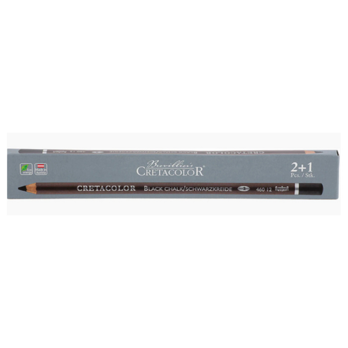 CRETACOLOR Black Chalk Pencil - 3 Pack