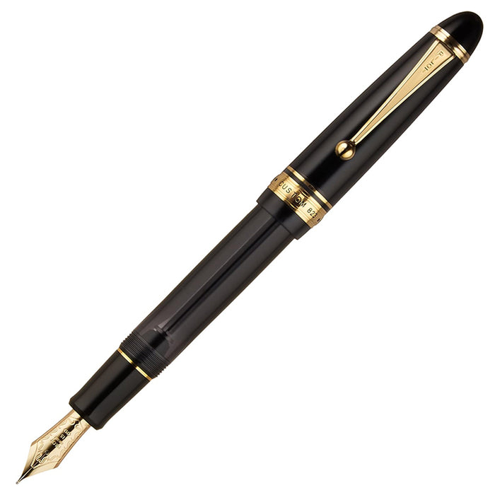 PILOT Custom 823 Fountain Pen (14ct Gold Nib, plunger vacuum) - Black - Signature Nib