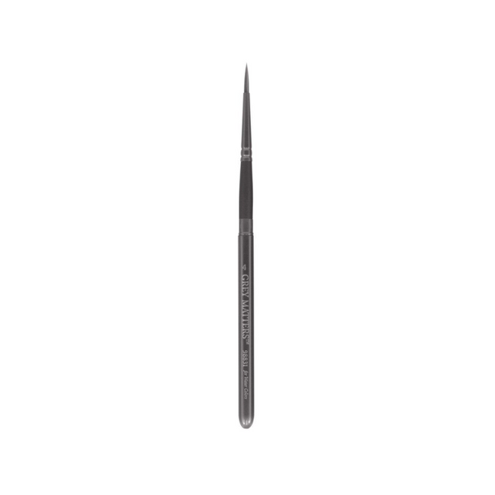 JACK RICHESON & CO Grey Matters Watercolour Travel Brush - Grey Synthetic - Pointed Size 4 (3 x 15mm)