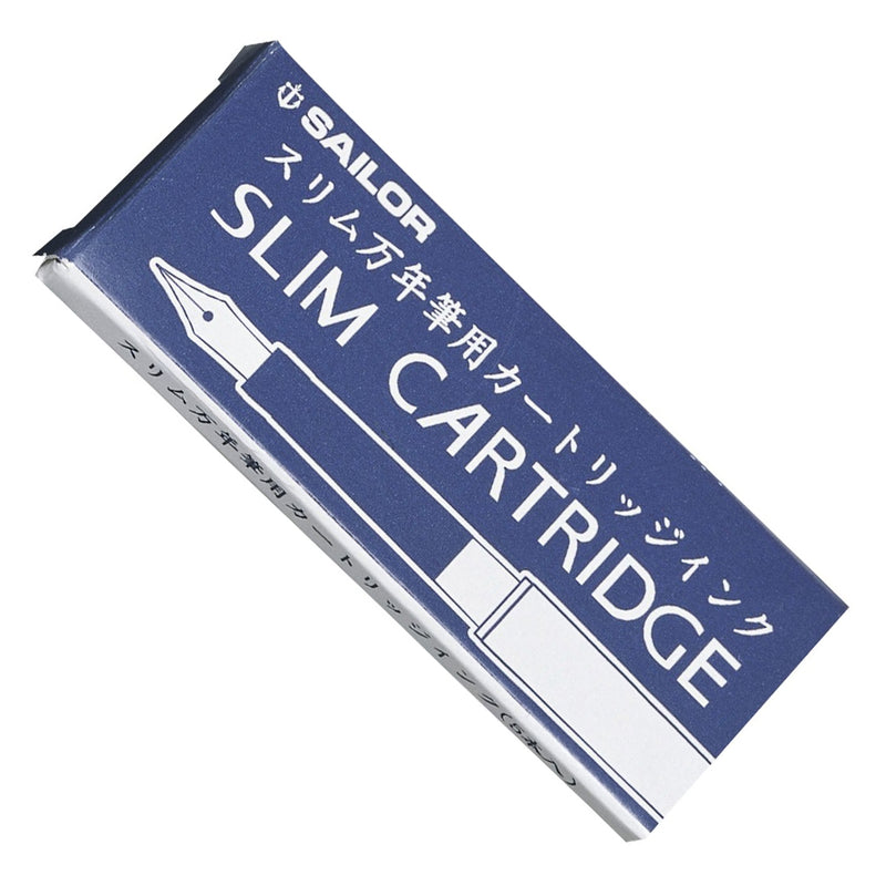 SAILOR Slim Ink Cartridges - Pack 5 - Blue/Black