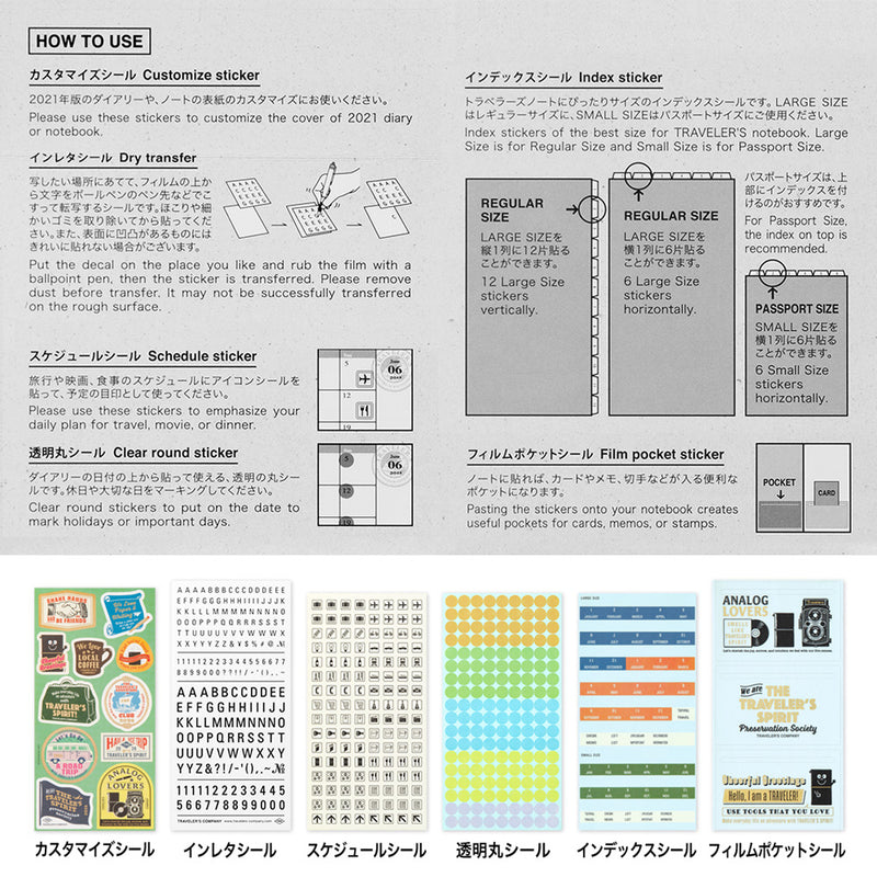 2026 Traveler's Company - Customisation Sticker Set (Limited Edition)
