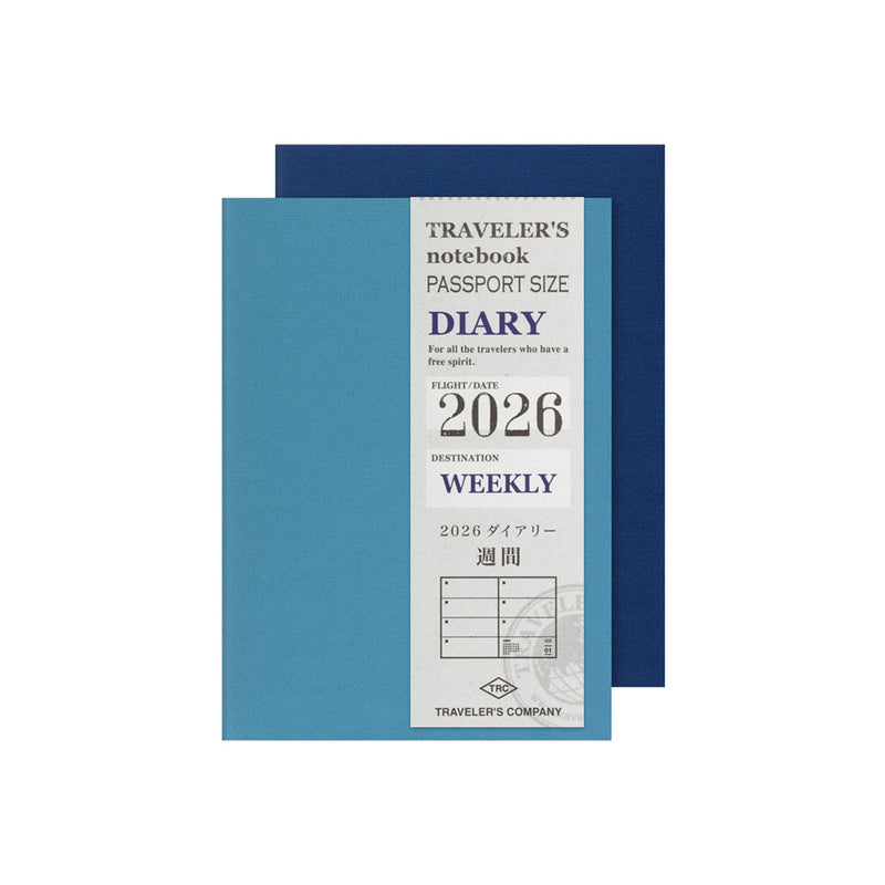 2026 Traveler's Company - Diary Insert - Passport Size - Weekly Horizontal Planner