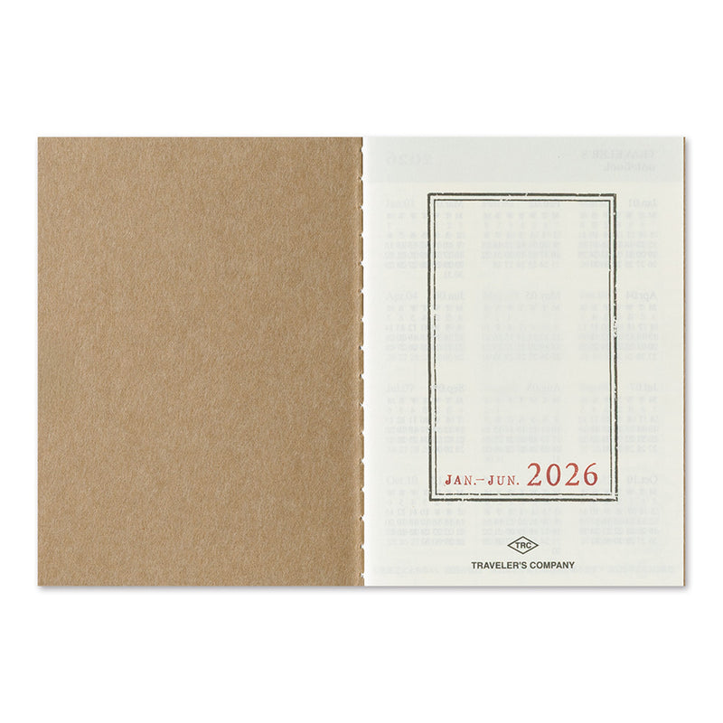 2026 Traveler's Company - Diary Insert - Passport Size - Weekly Horizontal Planner