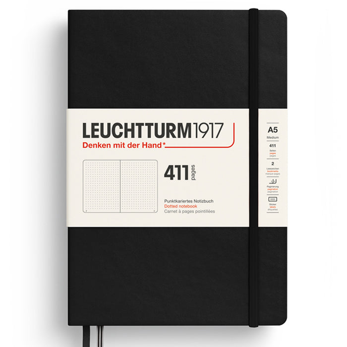 LEUCHTTURM1917 Classic Hard Cover Expanded Notebook 411 - Medium (A5) - Dotted - Black