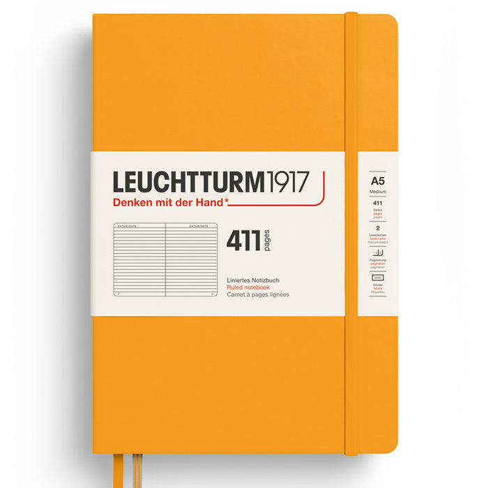 LEUCHTTURM1917 Classic Hard Cover Expanded Notebook 411 - Medium (A5) - Ruled - Rising Sun