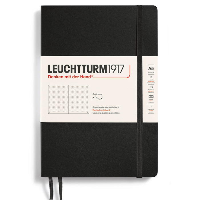 LEUCHTTURM1917 Soft Cover - Medium (A5) - Dotted - Black