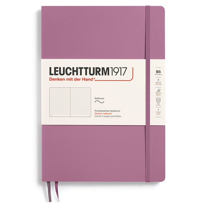LEUCHTTURM1917 Composition Notebook Soft Cover - B5 - Dotted - Dusty Rose
