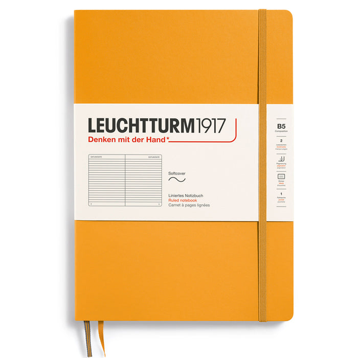 LEUCHTTURM1917 Composition Notebook Soft Cover - B5 - Ruled - Rising Sun
