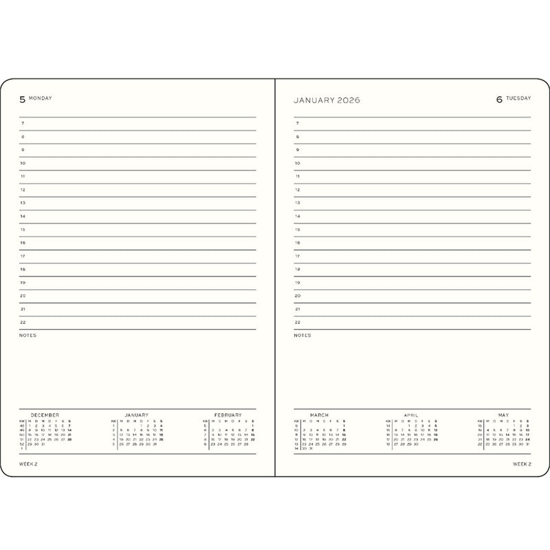 2026 LEUCHTTURM1917 Daily Diary Planner - Hard Cover - Medium (A5)