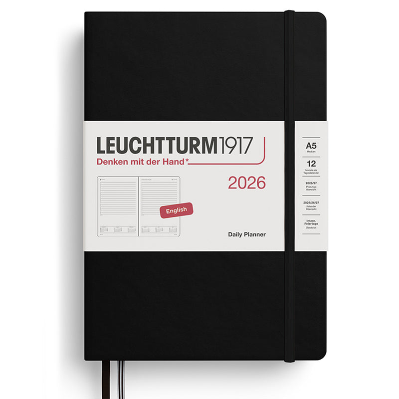 2026 LEUCHTTURM1917 Daily Diary Planner - Hard Cover - Medium (A5)
