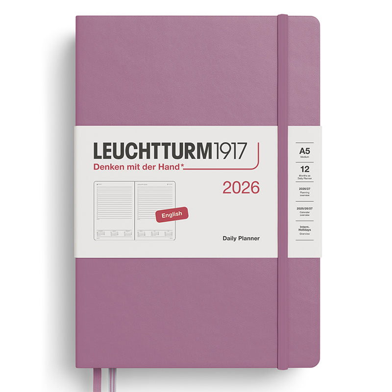 2026 LEUCHTTURM1917 Daily Diary Planner - Hard Cover - Medium (A5)