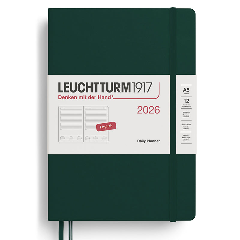 2026 LEUCHTTURM1917 Daily Diary Planner - Hard Cover - Medium (A5)