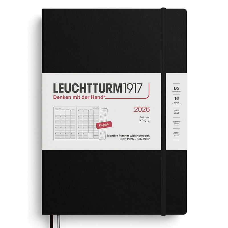 2026 LEUCHTTURM1917 Monthly Planner with Dotted Notebook - Soft Cover - Composition (B5)