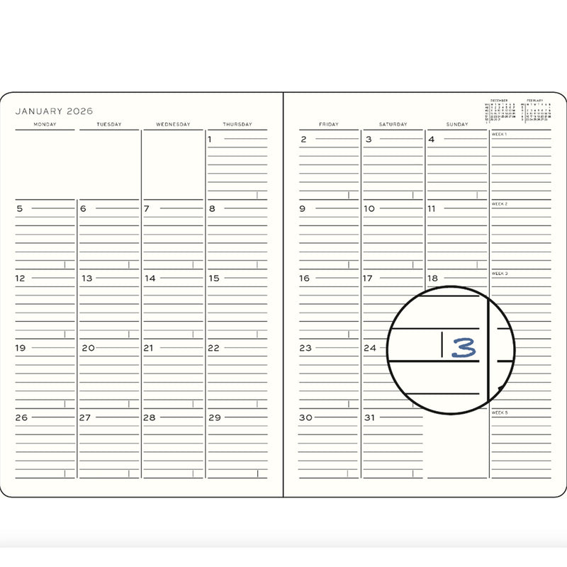 2026 LEUCHTTURM1917 Monthly Planner with Dotted Notebook - Soft Cover - Composition (B5)