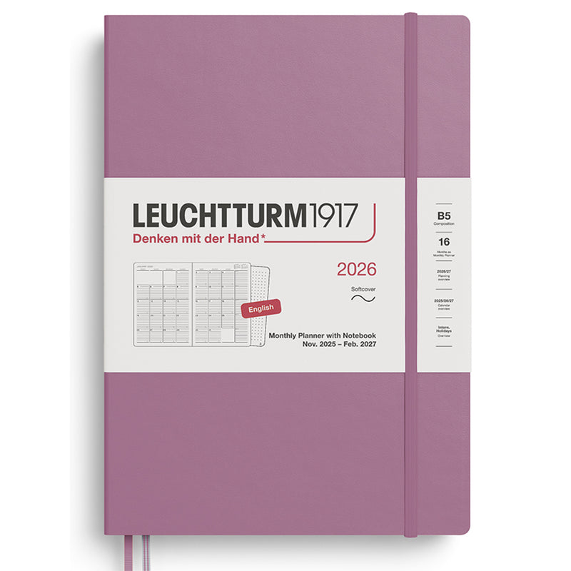 2026 LEUCHTTURM1917 Monthly Planner with Dotted Notebook - Soft Cover - Composition (B5)
