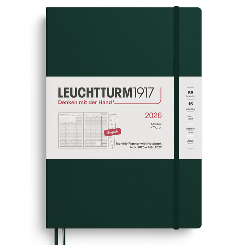 2026 LEUCHTTURM1917 Monthly Planner with Dotted Notebook - Soft Cover - Composition (B5)