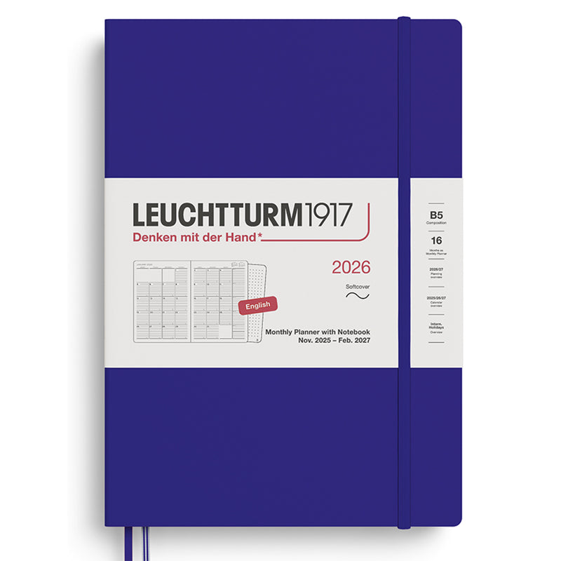 2026 LEUCHTTURM1917 Monthly Planner with Dotted Notebook - Soft Cover - Composition (B5)
