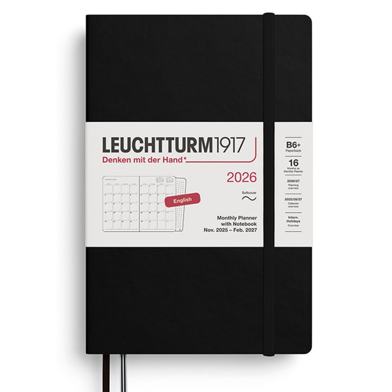 2026 LEUCHTTURM1917 Monthly Planner with Dotted Notebook - Soft Cover - Paperback (B6+)
