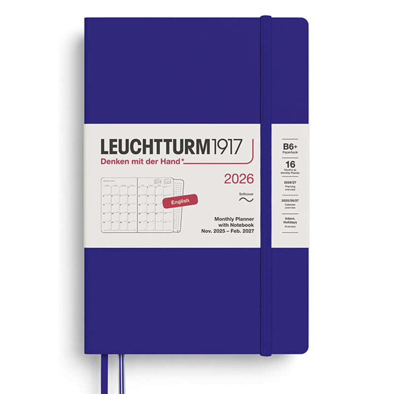 2026 LEUCHTTURM1917 Monthly Planner with Dotted Notebook - Soft Cover - Paperback (B6+)