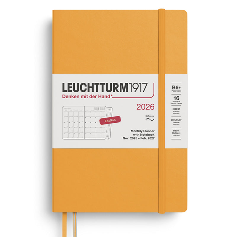 2026 LEUCHTTURM1917 Monthly Planner with Dotted Notebook - Soft Cover - Paperback (B6+)