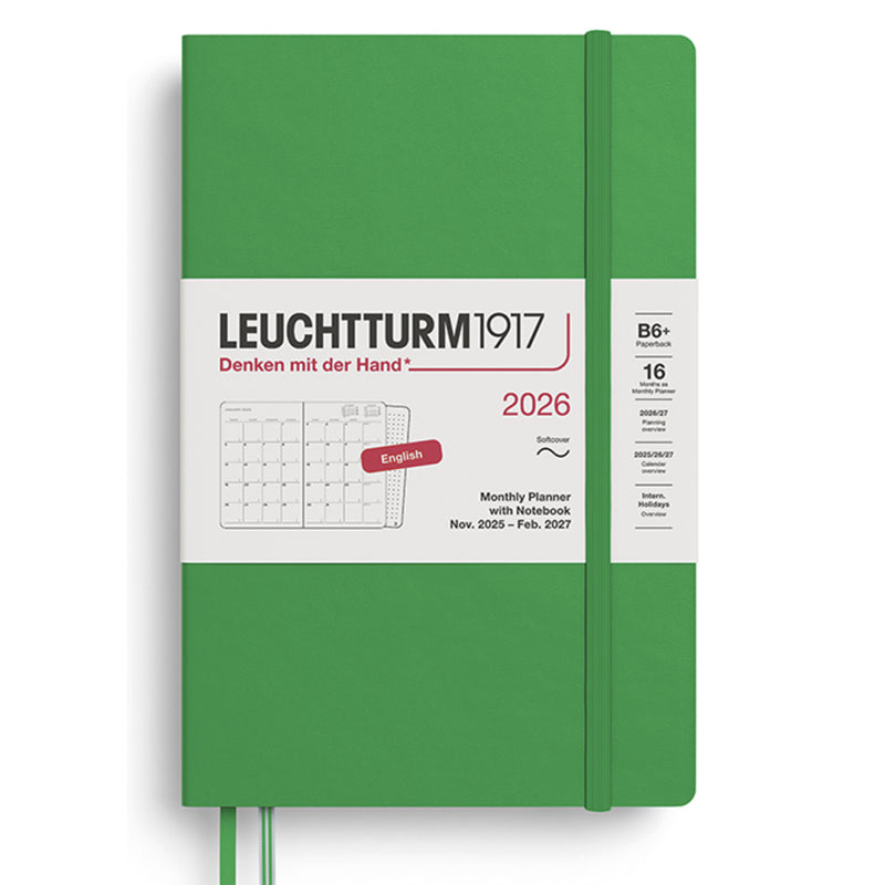 2026 LEUCHTTURM1917 Monthly Planner with Dotted Notebook - Soft Cover - Paperback (B6+)