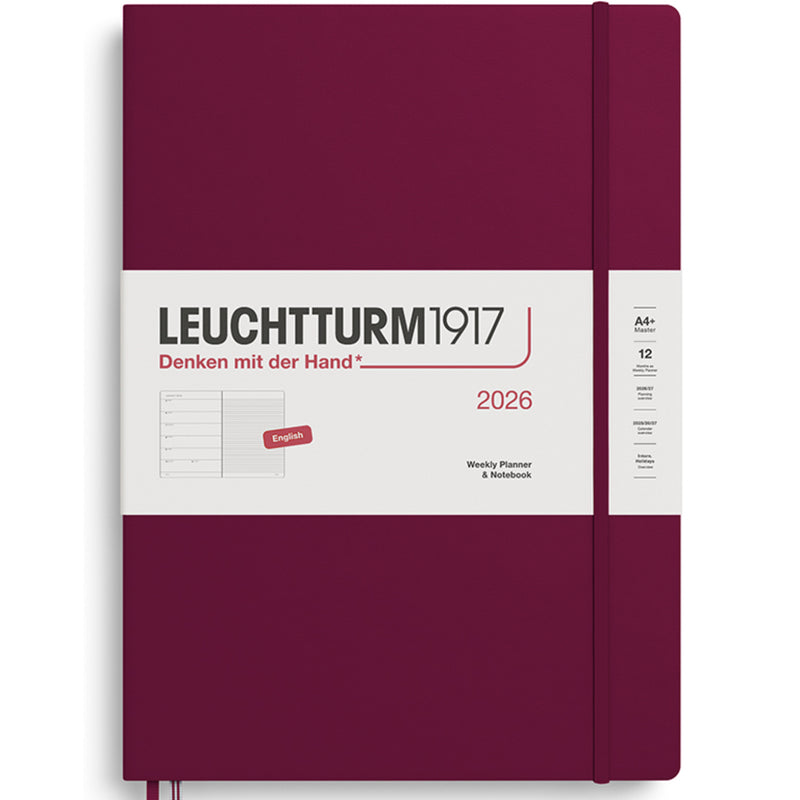 2026 LEUCHTTURM1917 Weekly Planner and Notebook - Hard Cover - Master (A4)