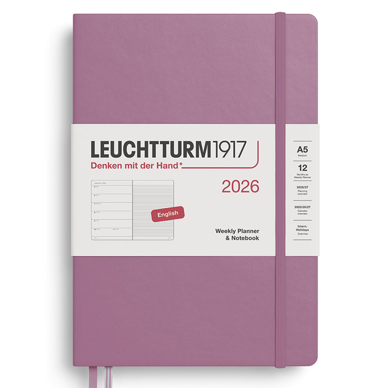 2026 LEUCHTTURM1917 Weekly Planner and Notebook - Hard Cover - Medium (A5)