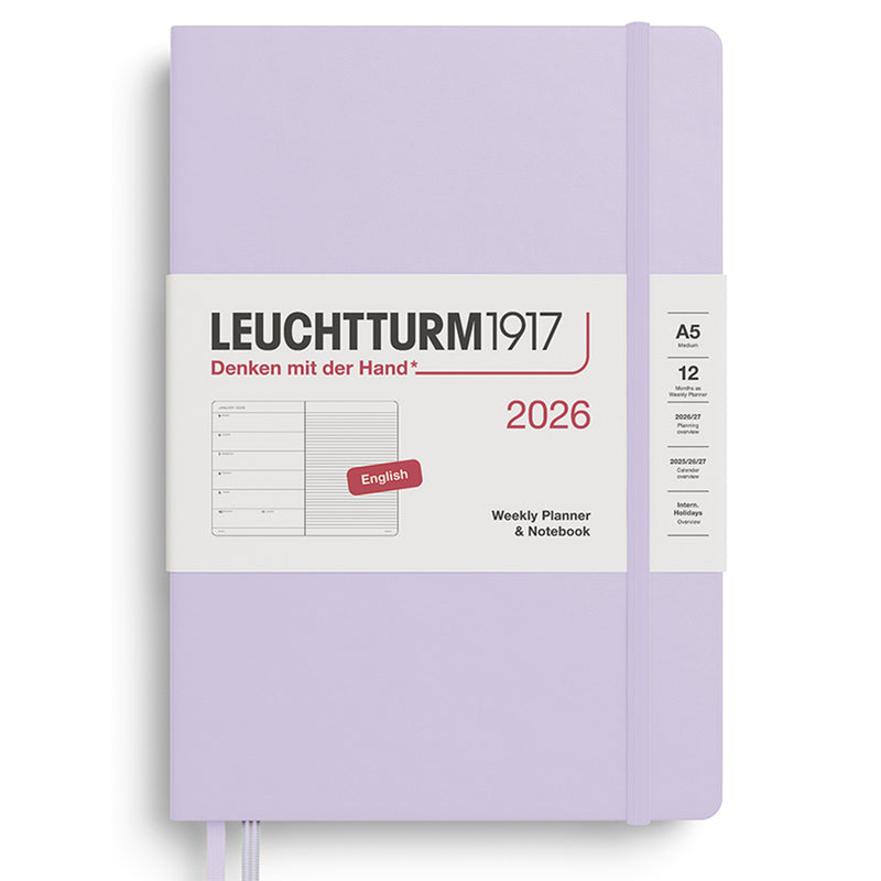 2026 LEUCHTTURM1917 Weekly Planner and Notebook - Hard Cover - Medium (A5)