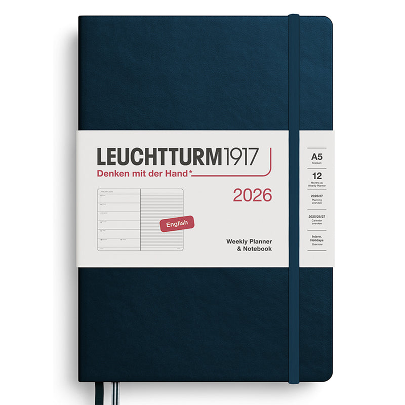 2026 LEUCHTTURM1917 Weekly Planner and Notebook - Hard Cover - Medium (A5)