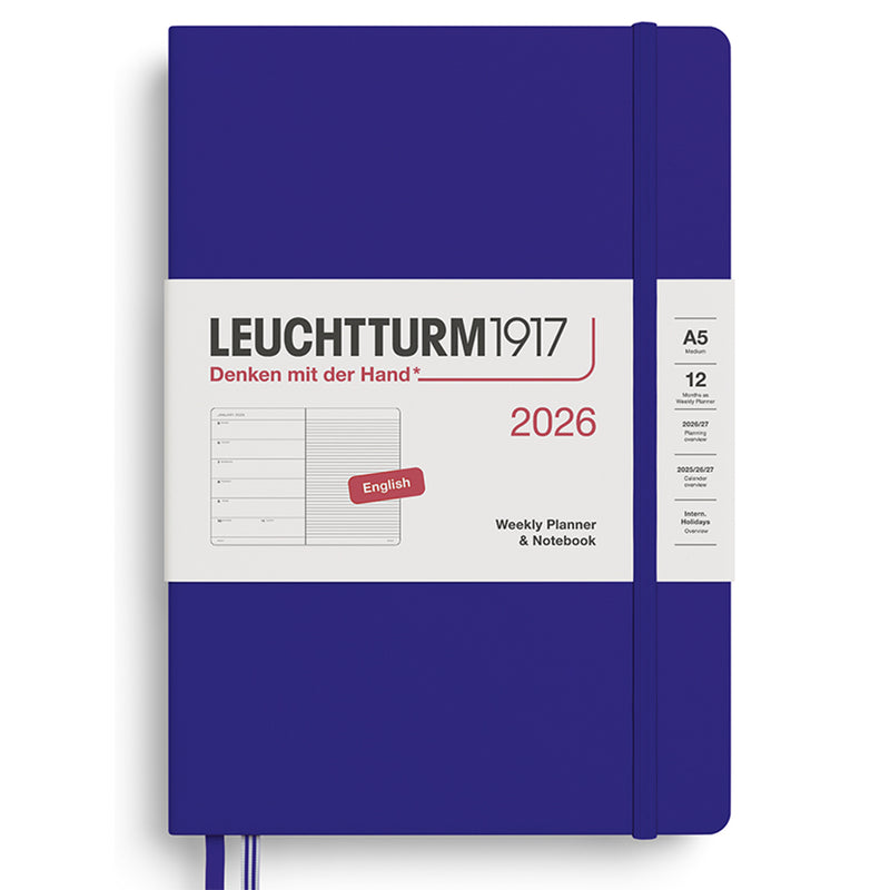 2026 LEUCHTTURM1917 Weekly Planner and Notebook - Hard Cover - Medium (A5)