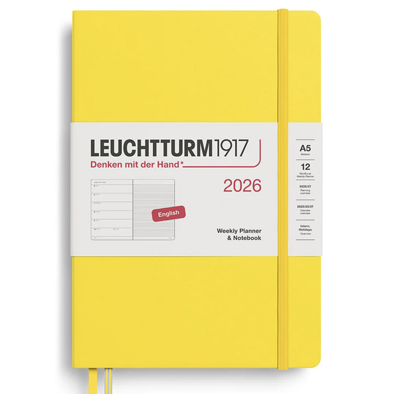 2026 LEUCHTTURM1917 Weekly Planner and Notebook - Hard Cover - Medium (A5)