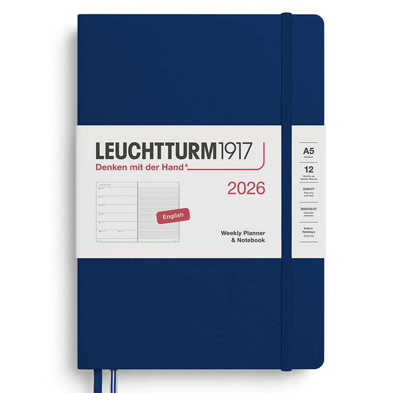 2026 LEUCHTTURM1917 Weekly Planner and Notebook - Hard Cover - Medium (A5)