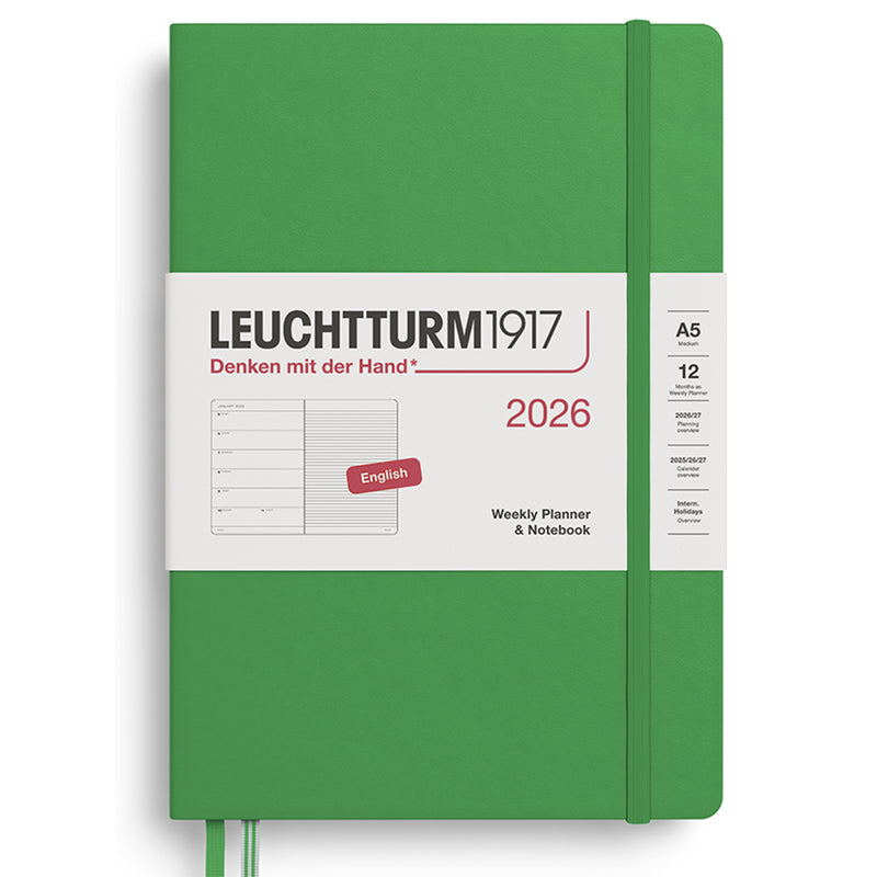2026 LEUCHTTURM1917 Weekly Planner and Notebook - Hard Cover - Medium (A5)