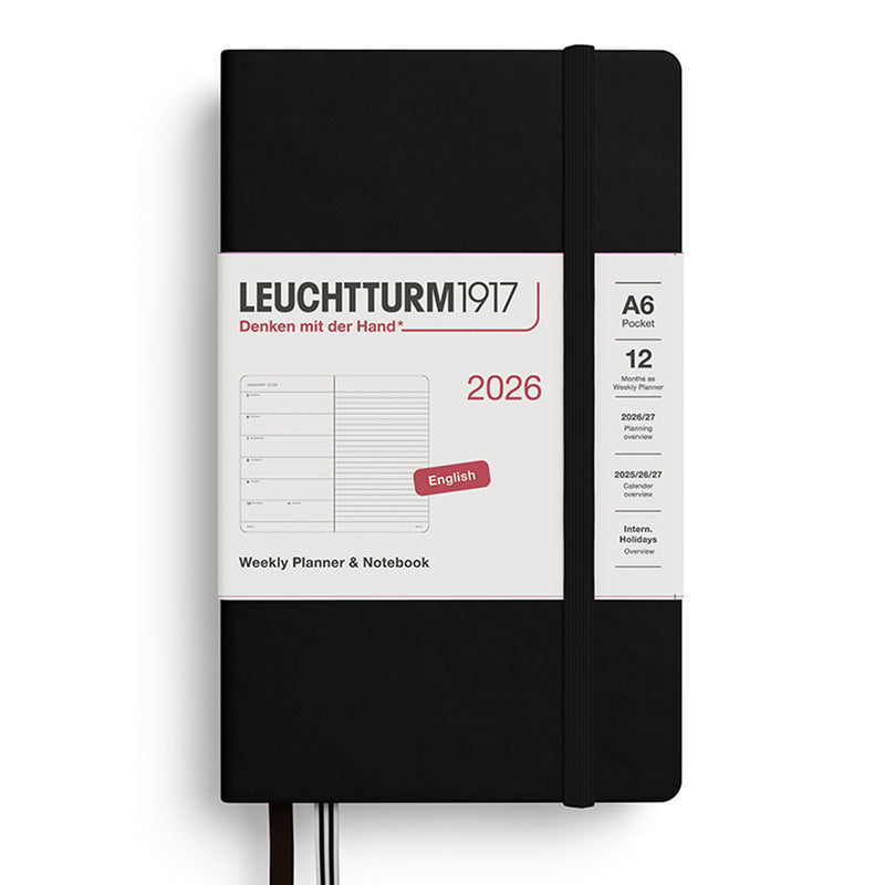 2026 LEUCHTTURM1917 Weekly Planner and Notebook - Hard Cover - Pocket (A6)