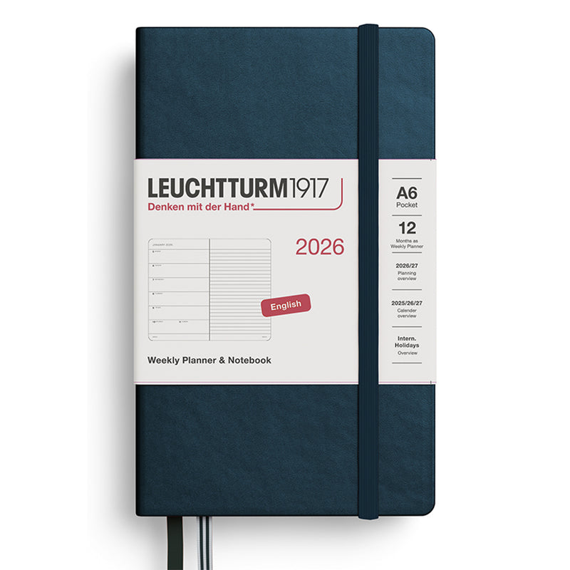 2026 LEUCHTTURM1917 Weekly Planner and Notebook - Hard Cover - Pocket (A6)
