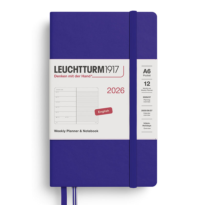 2026 LEUCHTTURM1917 Weekly Planner and Notebook - Hard Cover - Pocket (A6)