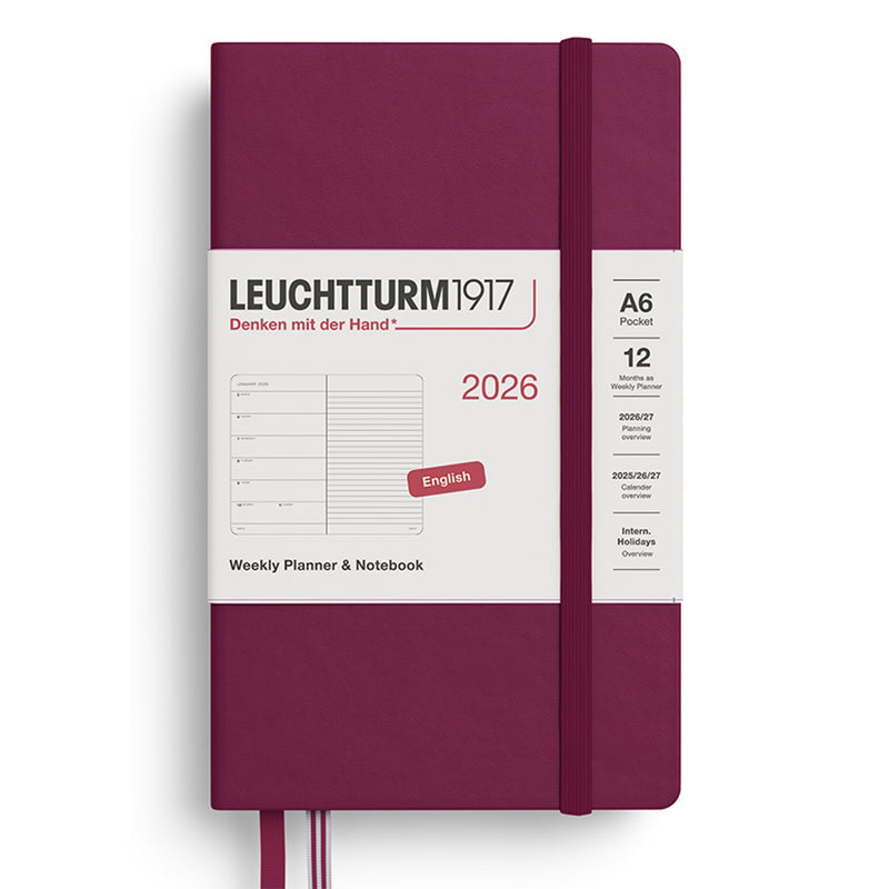 2026 LEUCHTTURM1917 Weekly Planner and Notebook - Hard Cover - Pocket (A6)