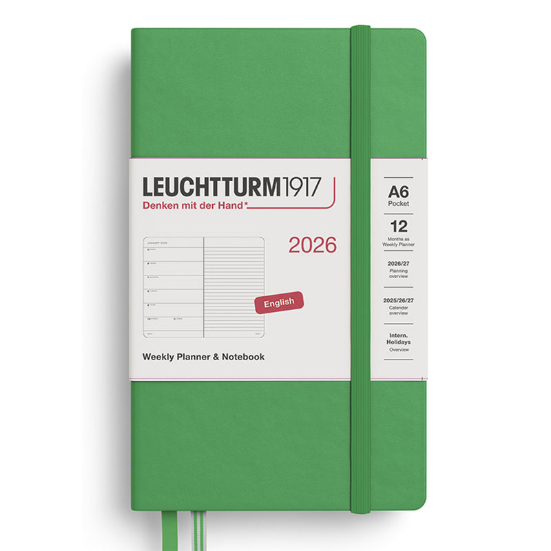 2026 LEUCHTTURM1917 Weekly Planner and Notebook - Hard Cover - Pocket (A6)