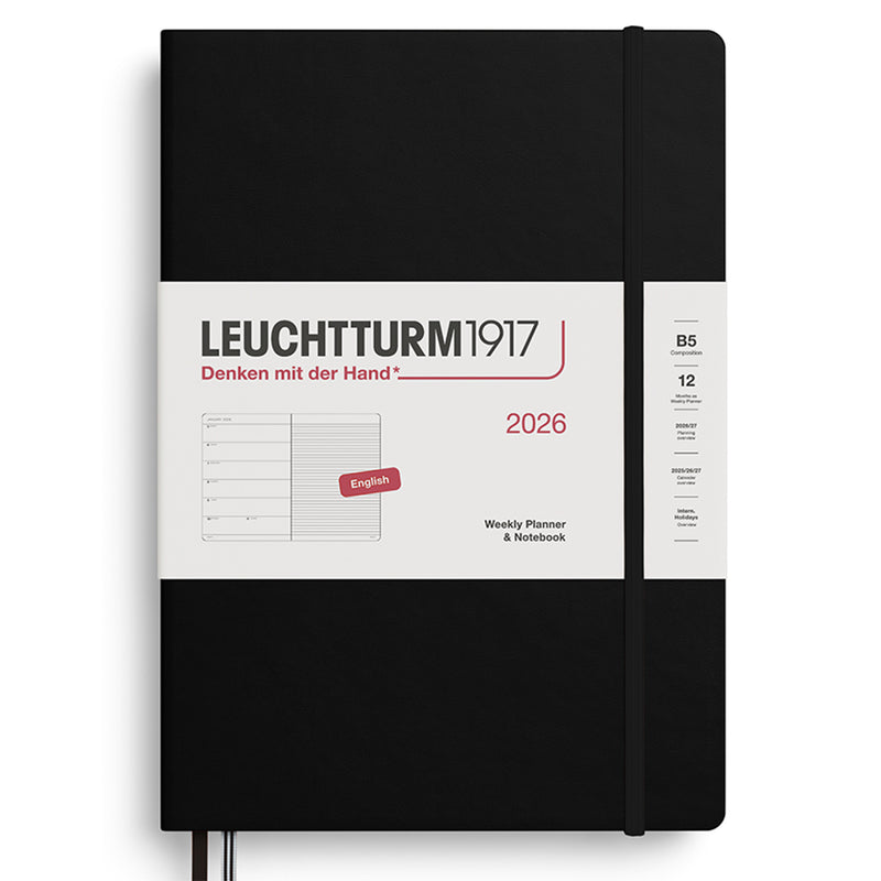2026 LEUCHTTURM1917 Weekly Planner and Notebook - Hard Cover - Composition (B5)