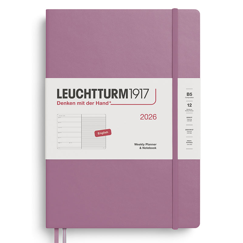 2026 LEUCHTTURM1917 Weekly Planner and Notebook - Hard Cover - Composition (B5)