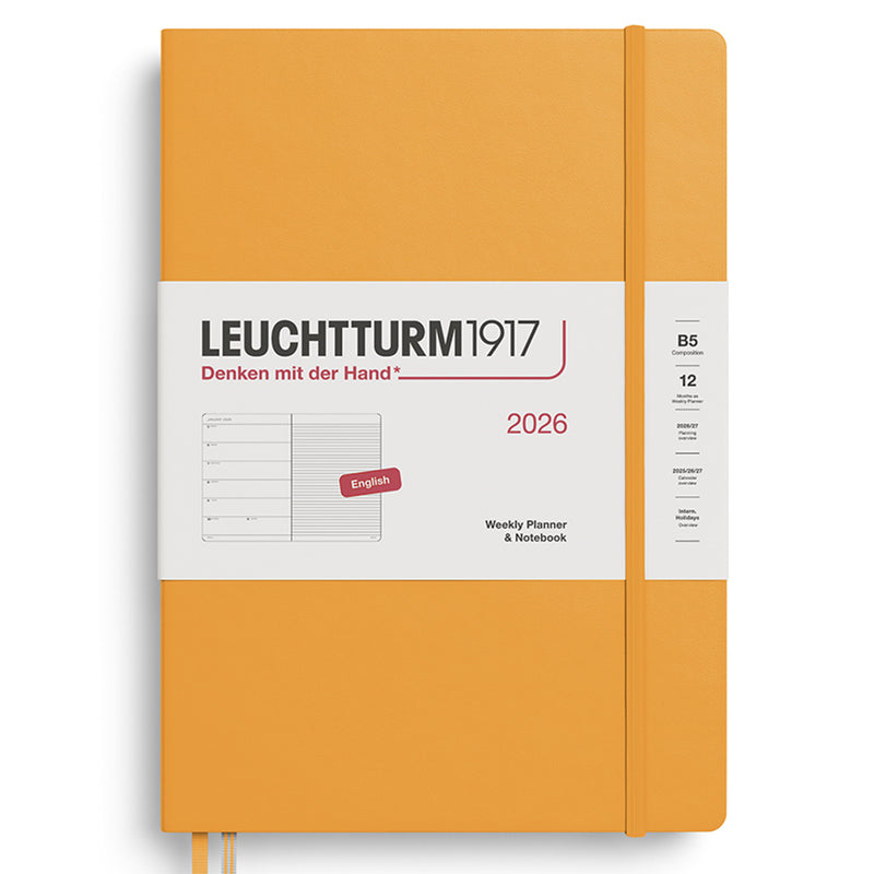 2026 LEUCHTTURM1917 Weekly Planner and Notebook - Hard Cover - Composition (B5)