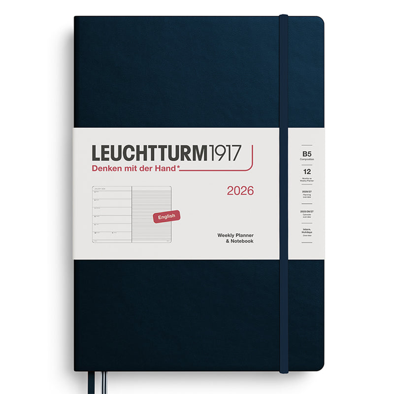 2026 LEUCHTTURM1917 Weekly Planner and Notebook - Hard Cover - Composition (B5)